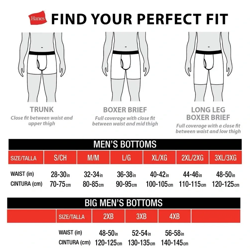 NWT 3PK Hanes Boxer Briefs 2XL